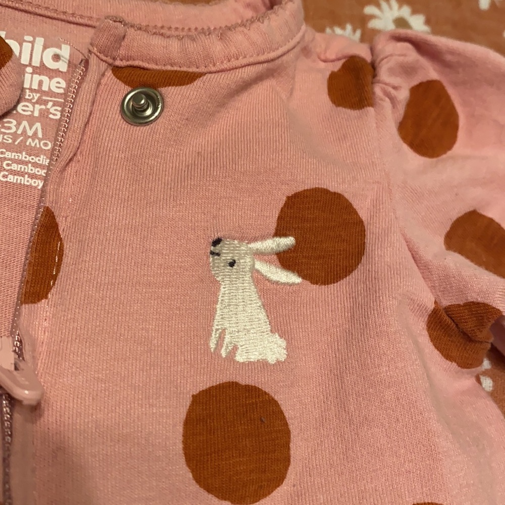 Carter’s 0-3m Baby Footie Pajama Onesie Bodysuit - Picture 2 of 2